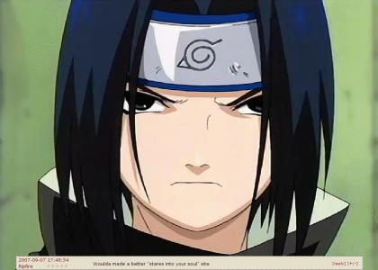 Sasuke now stares into my soul