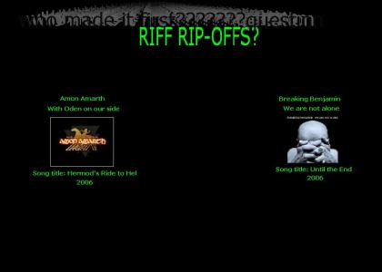 Riff rip-offs (Amon Amarth v. Breaking Benjamin)