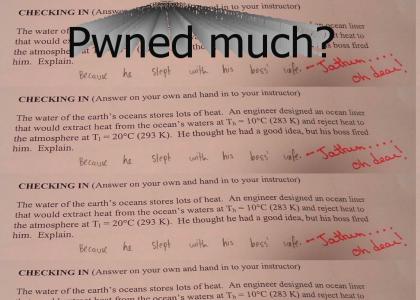 Chemistry test gets pwned.
