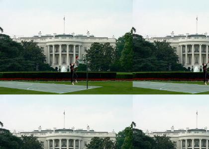 Barack Obama sees a white house and wants it painted black