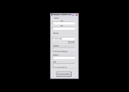 Myspace Suicide Generator