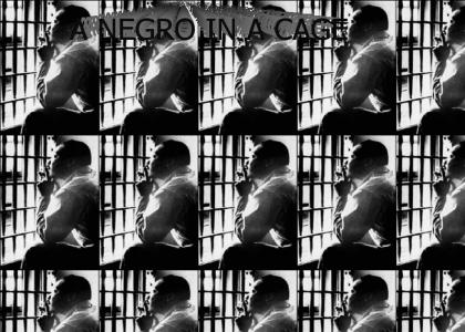 Negro in a cage