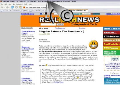 Cingular Patents The Emoticon : (