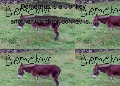 Demetrius is an Donkey