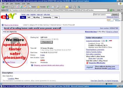 China + WoW + Ebay = Hilarious