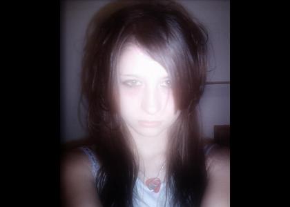 Ghostly Emo Girl Stares Into Your Soul