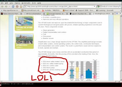 The new Westinghouse AP1000, now 1000% ***LESS SAFE***