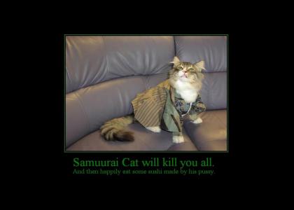 Samurai Cat will kill you all.