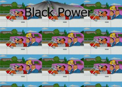 Homer Gives The Black Power Salute