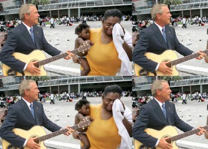 Bush lifts spirits after Katrina