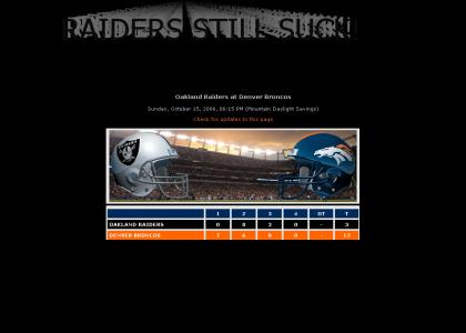 06 NFL Season WK6 Results: Raiders (Faiders) choked again!