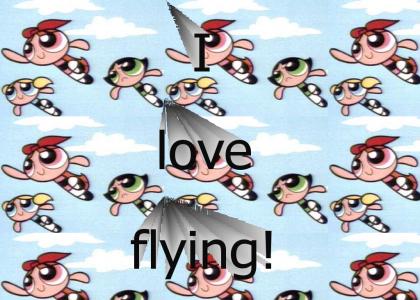 Powerpuff Girls Flying