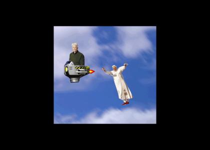 The Pope Races God to Heaven