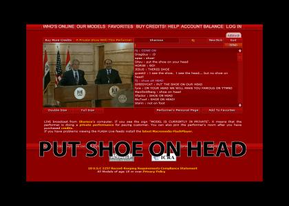 Put Shoe on Bush's Head!