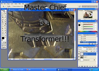 Master Chief Is helping the Autobots