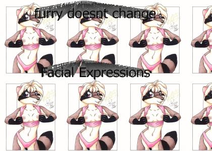 Furry doesnt change facial expressions