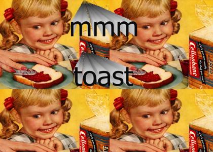 creepy girl stares into your toast's soul