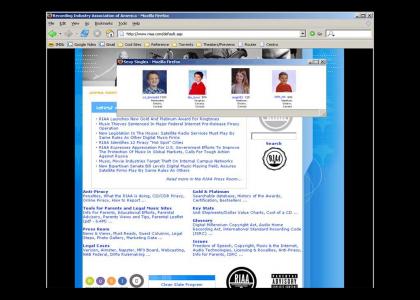 Interesting pop-up Found on RIAA homepage