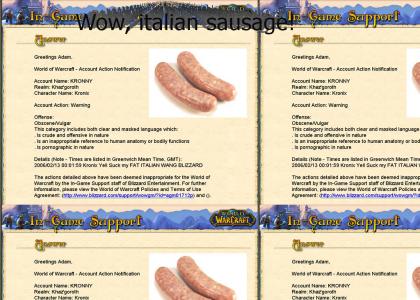 Wow, italian sausage!