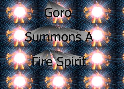 Goro Summons a Fire Spirit