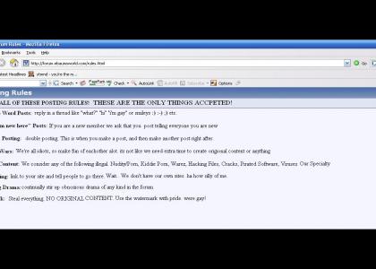 Ebaums Forum Rules