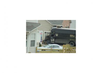 UPS Truck Vs. House