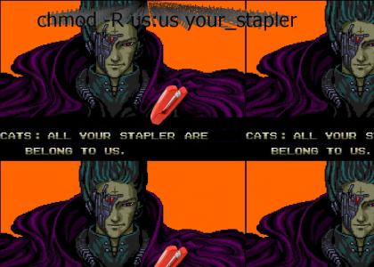all your stapler are belong to us