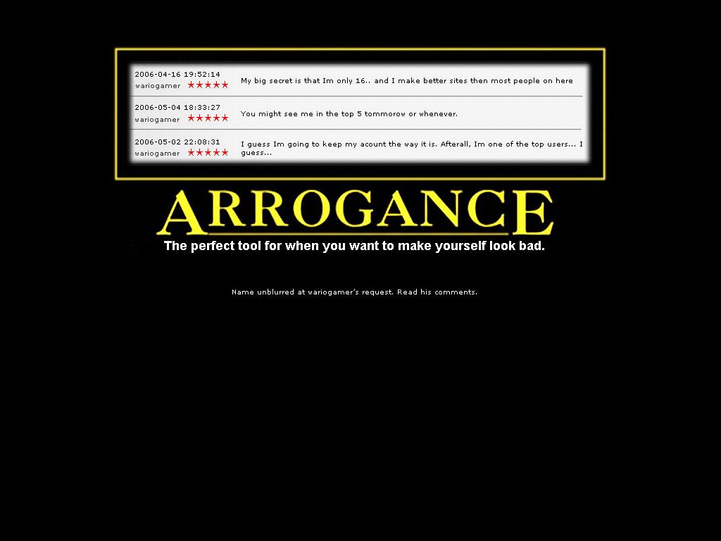 arroganceisbad