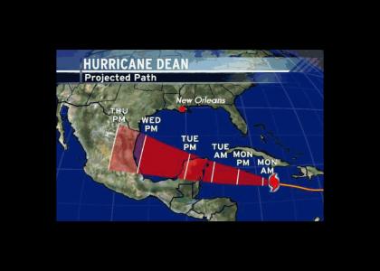 Hurricane Dean's got other plans...