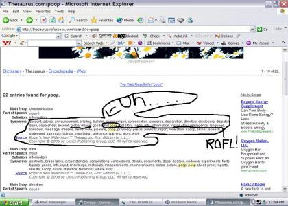 search poop in thesaurus