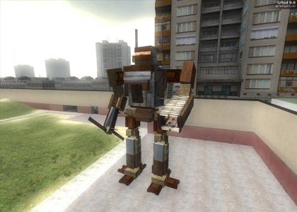 BIG wooden gmod robot