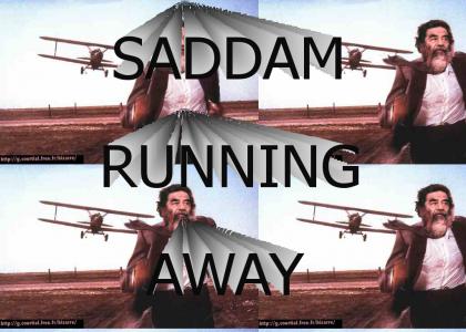 SADDAM GETS CHASED