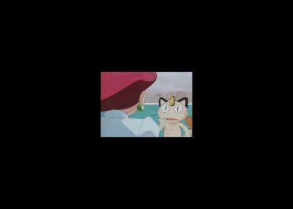 Jessie stares into Meowth's soul