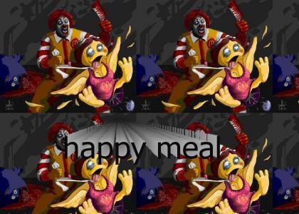 Ronald McDonald has mad cow disease. :(