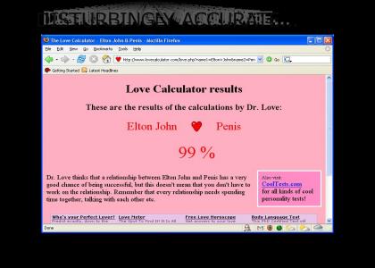 Lovecalculator.com = perfect accuracy?