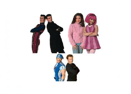 Lazytown behind the make-up