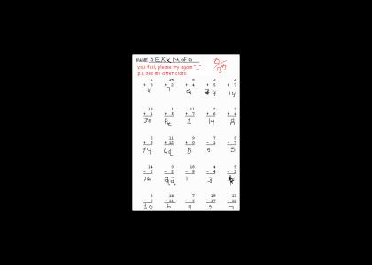 Sexymofo's First grade math test