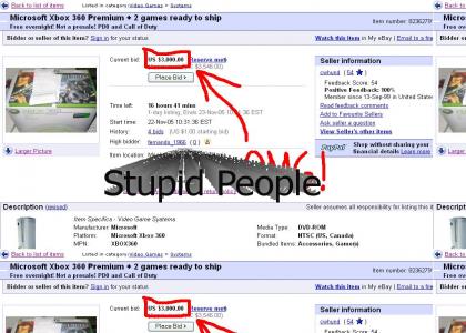 Silly Xbox 360 buyers on Ebay