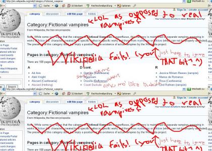 Wikipedia fails because of vampires