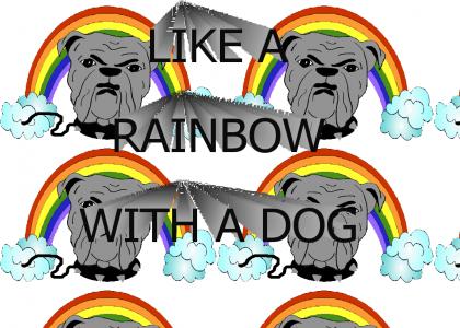 Rainbow with a dog