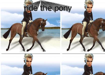 Billy wants to ride the pony