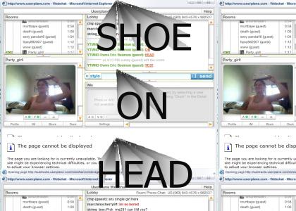 Ebaumsworld Shoe on Head