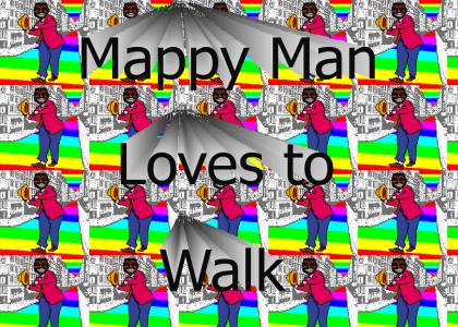 Mappy Man likes to walk
