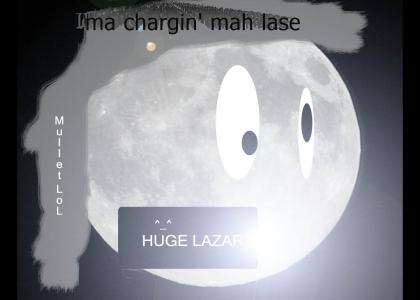 Mullet Moon is chargin' his lazar!