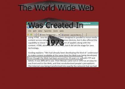 The WorldWideWeb Was Created In 1973