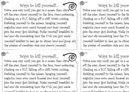 |PTKFGS|Ways To kill yourself