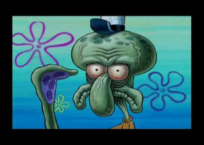 Squidward stares into your soul