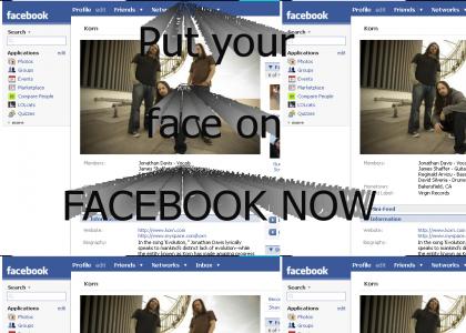 Korn likes Facebook!