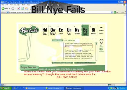 Bill Nye FAILS at life.