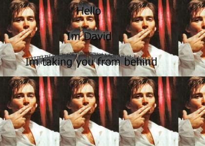 Hello, I'm David, I'm taking you from behind